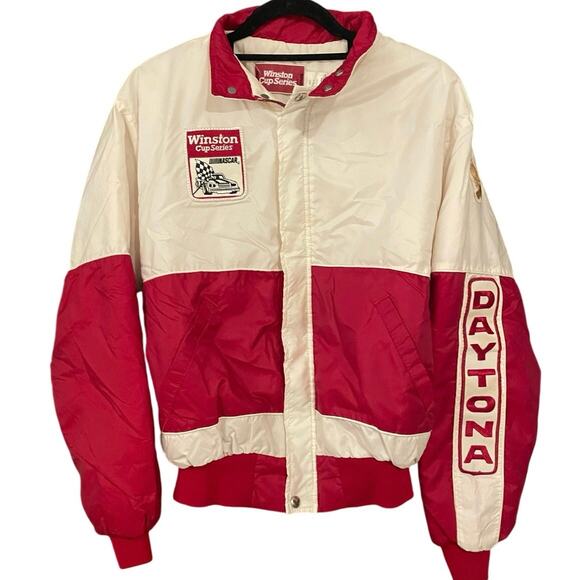 Vintage 90s Dayton Winston Cup Series NASCAR Bomber Jacket Adult Medium